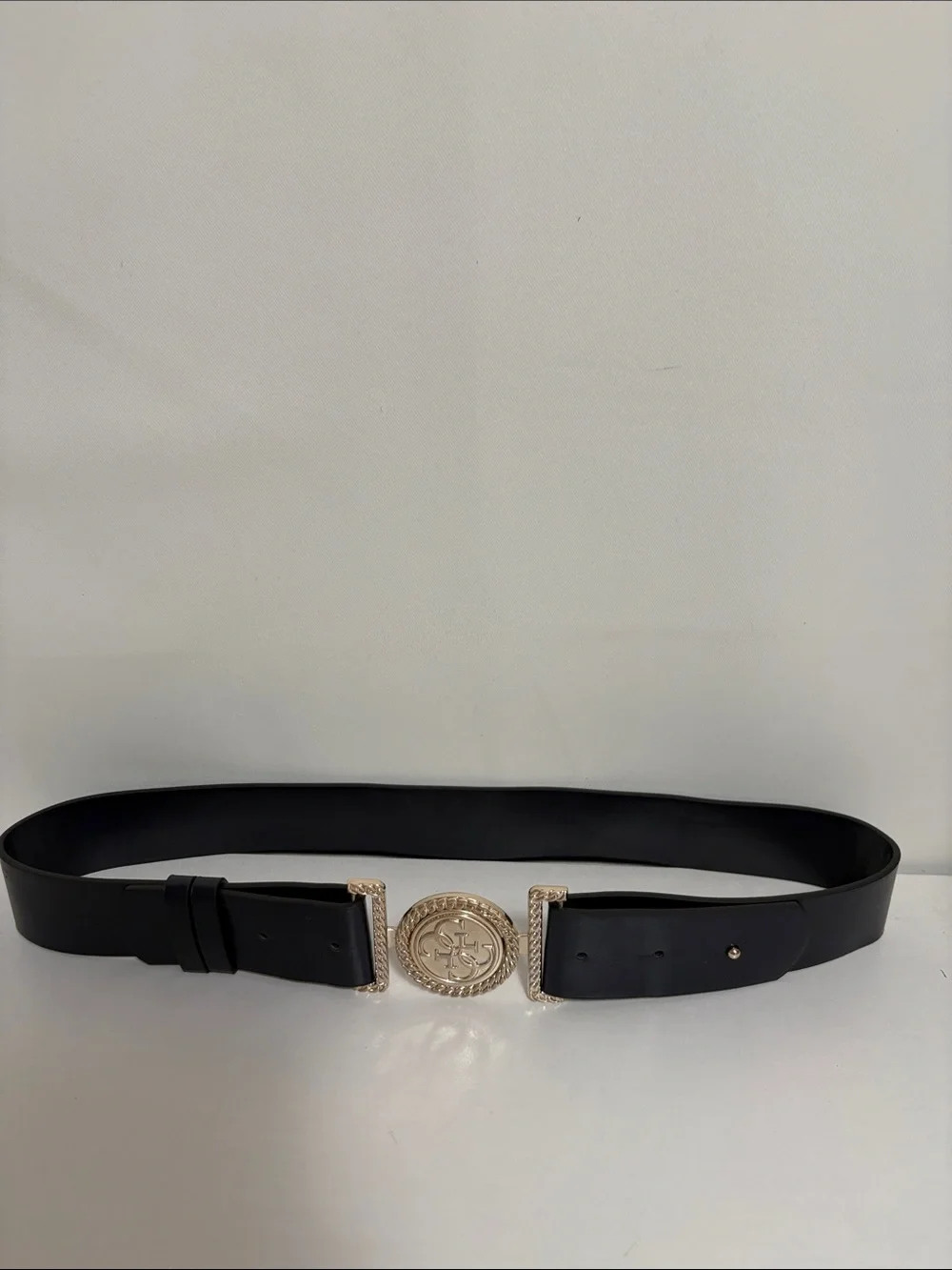 Guess Navy Leather Waist Belt